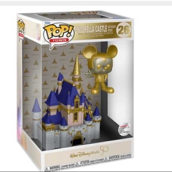 NIB Disney 50th Anniversary Funko Pop Cinderella Castle w/ Gold Mickey - Picture 1 of 4